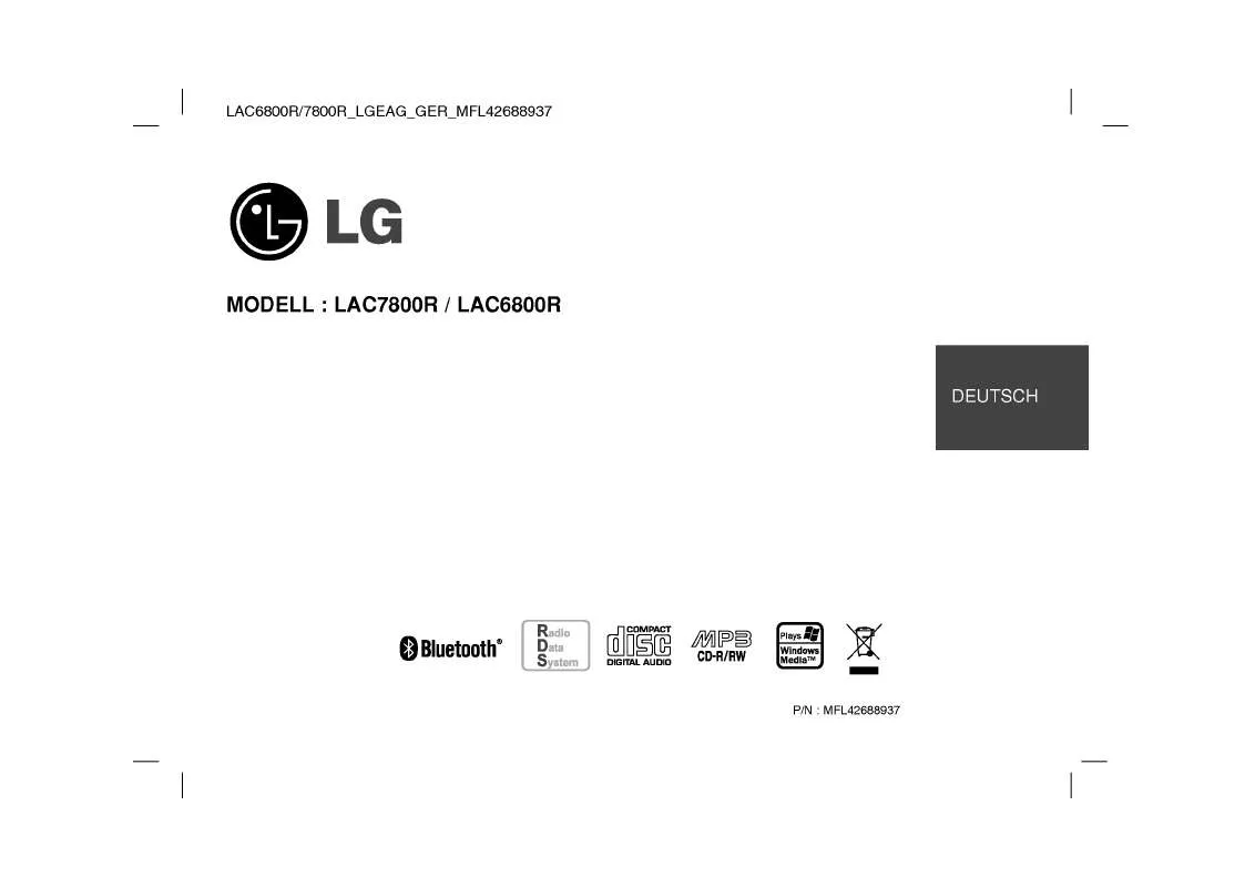 Mode d'emploi LG LAC7800R
