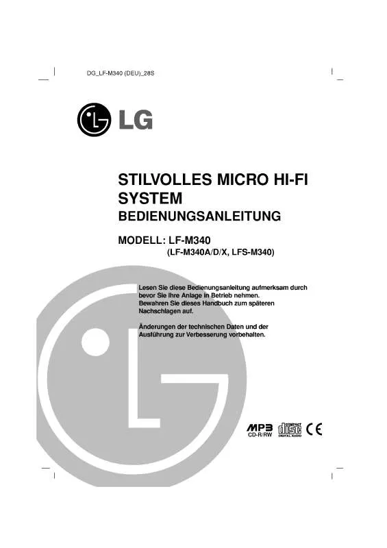 Mode d'emploi LG LF-M340D