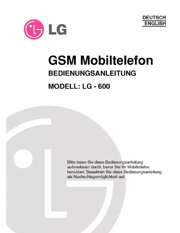 Mode d'emploi LG LG-600