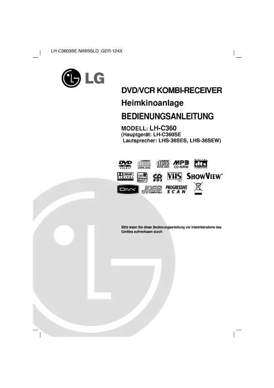 Mode d'emploi LG LH-C360SE