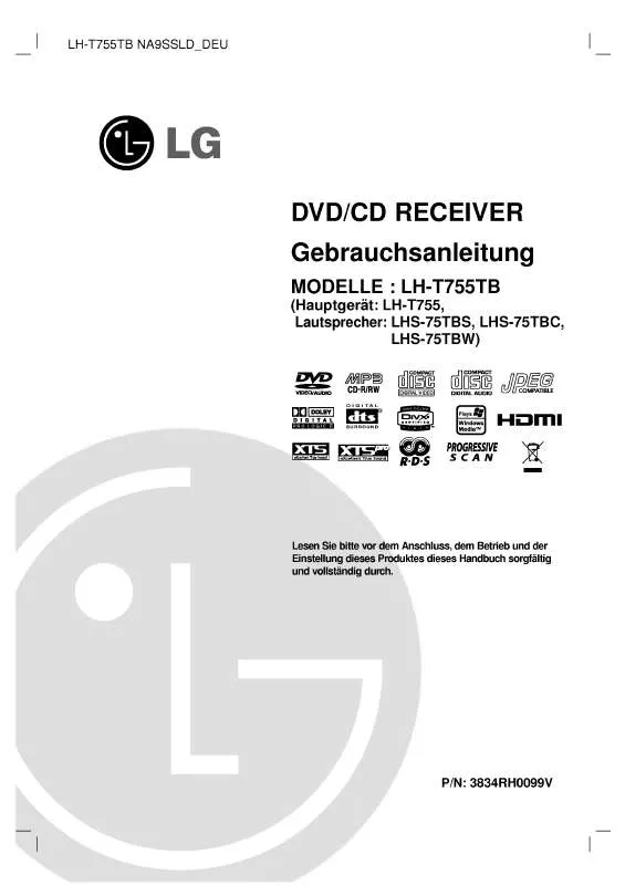 Mode d'emploi LG LH-T755TB