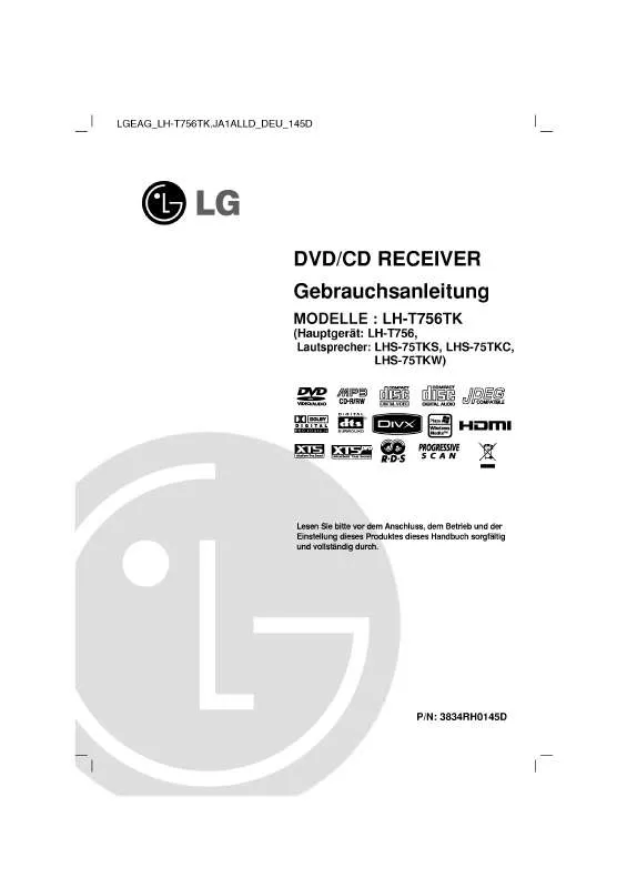 Mode d'emploi LG LH-T756TK