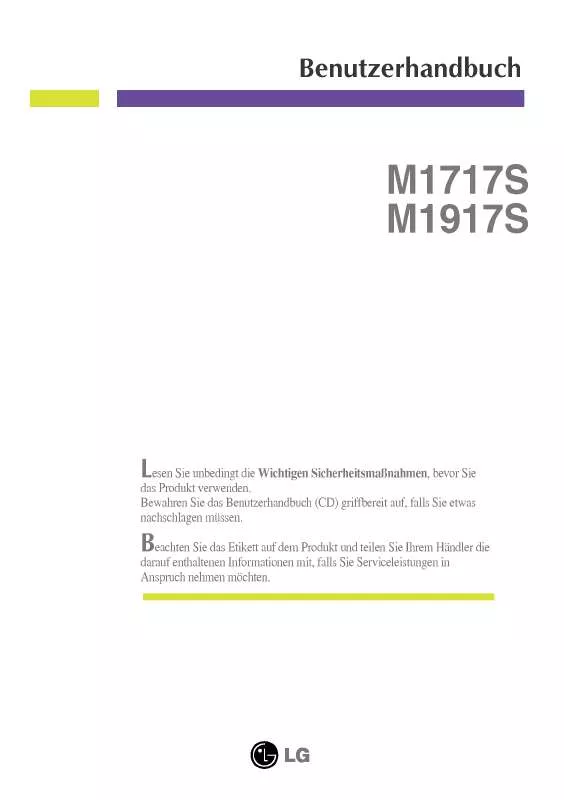 Mode d'emploi LG M1717S-BN
