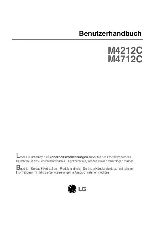 Mode d'emploi LG M4212C
