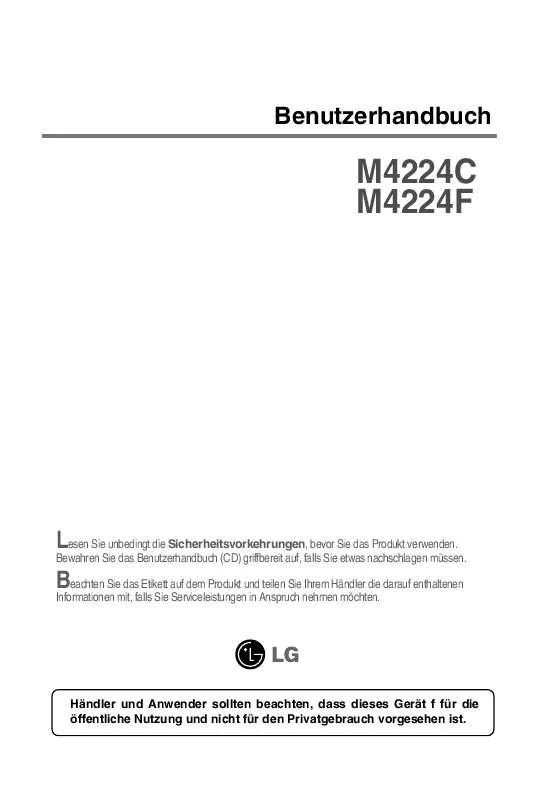 Mode d'emploi LG M4224F