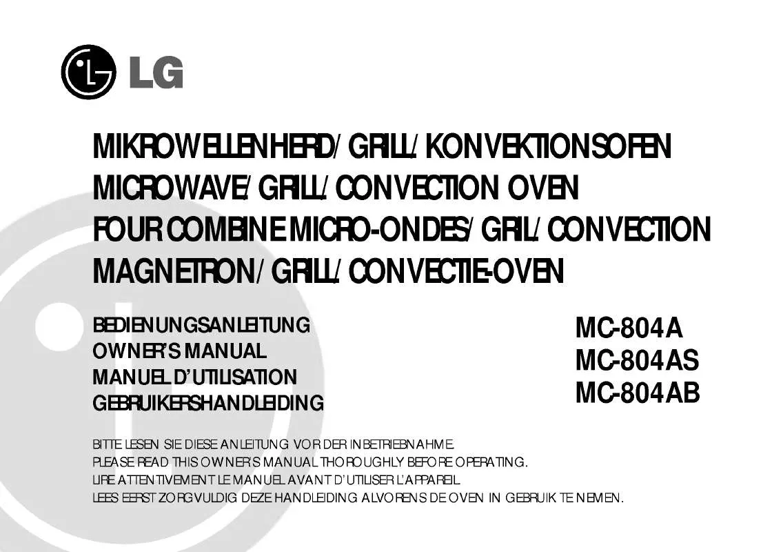 Mode d'emploi LG MC-804A