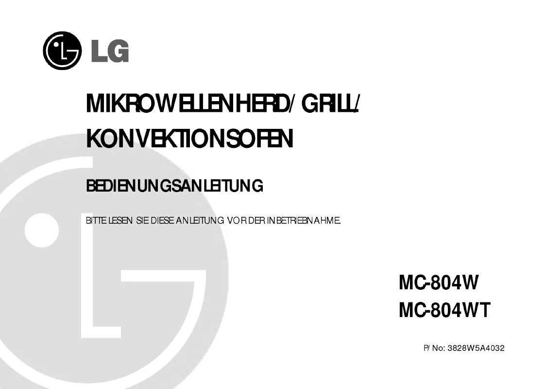Mode d'emploi LG MC-804WT