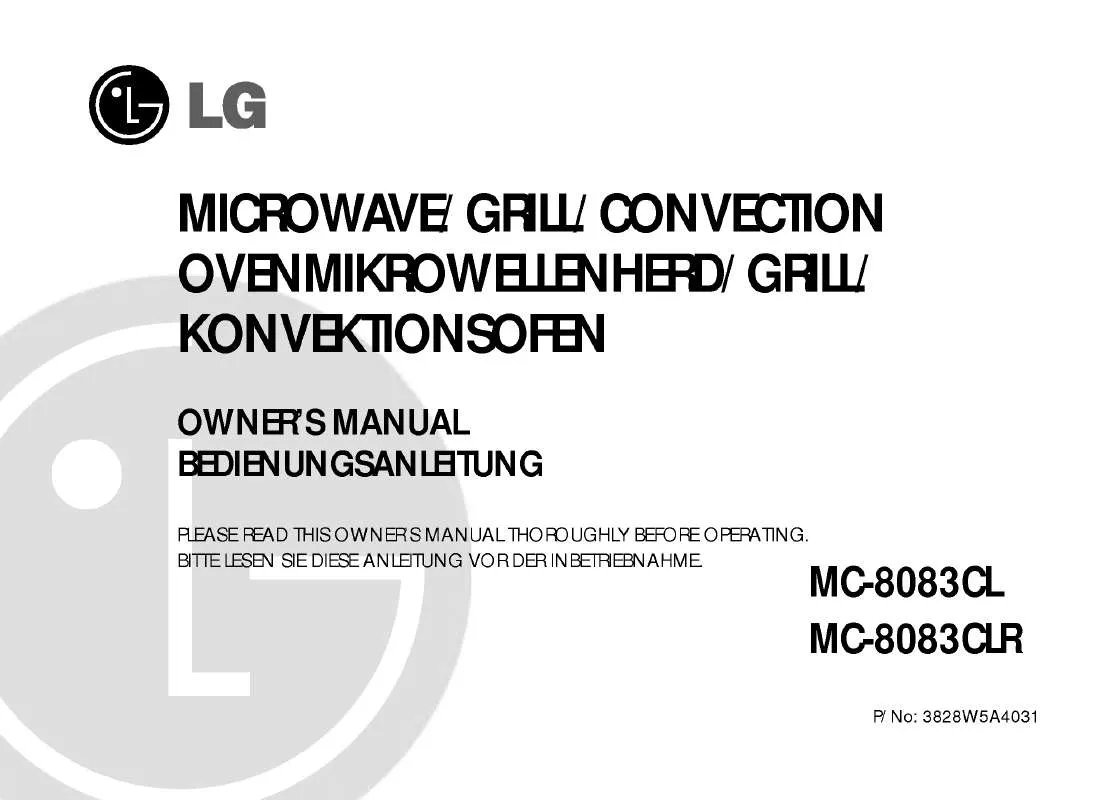 Mode d'emploi LG MC-8083CL