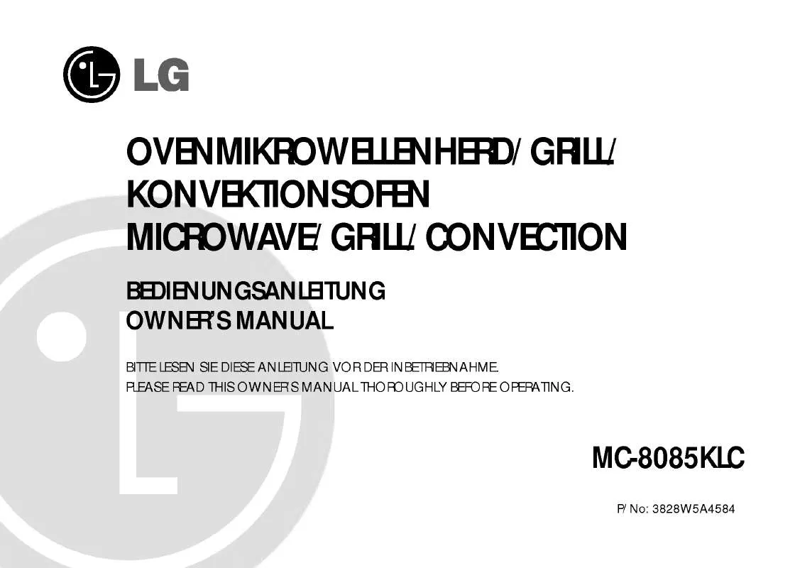 Mode d'emploi LG MC-8085KLC
