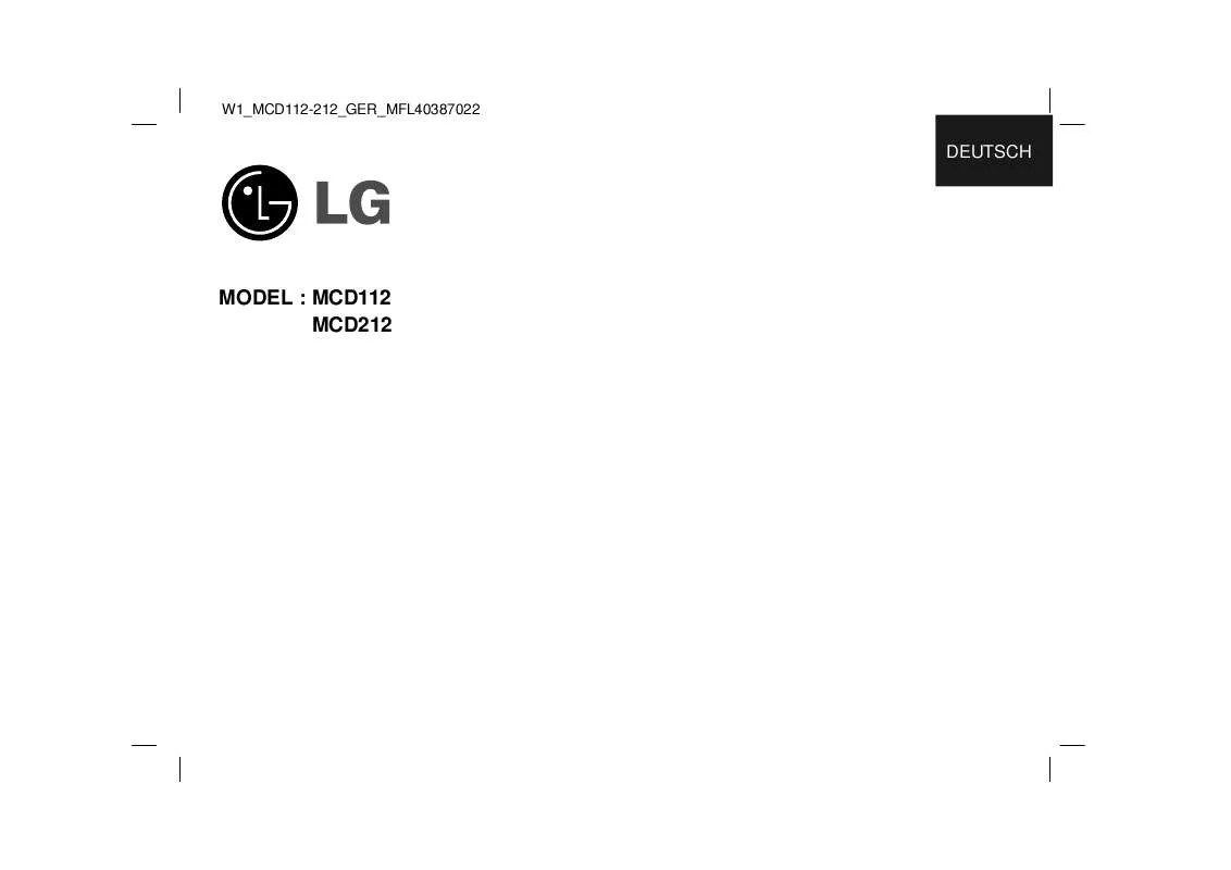 Mode d'emploi LG MC-D212