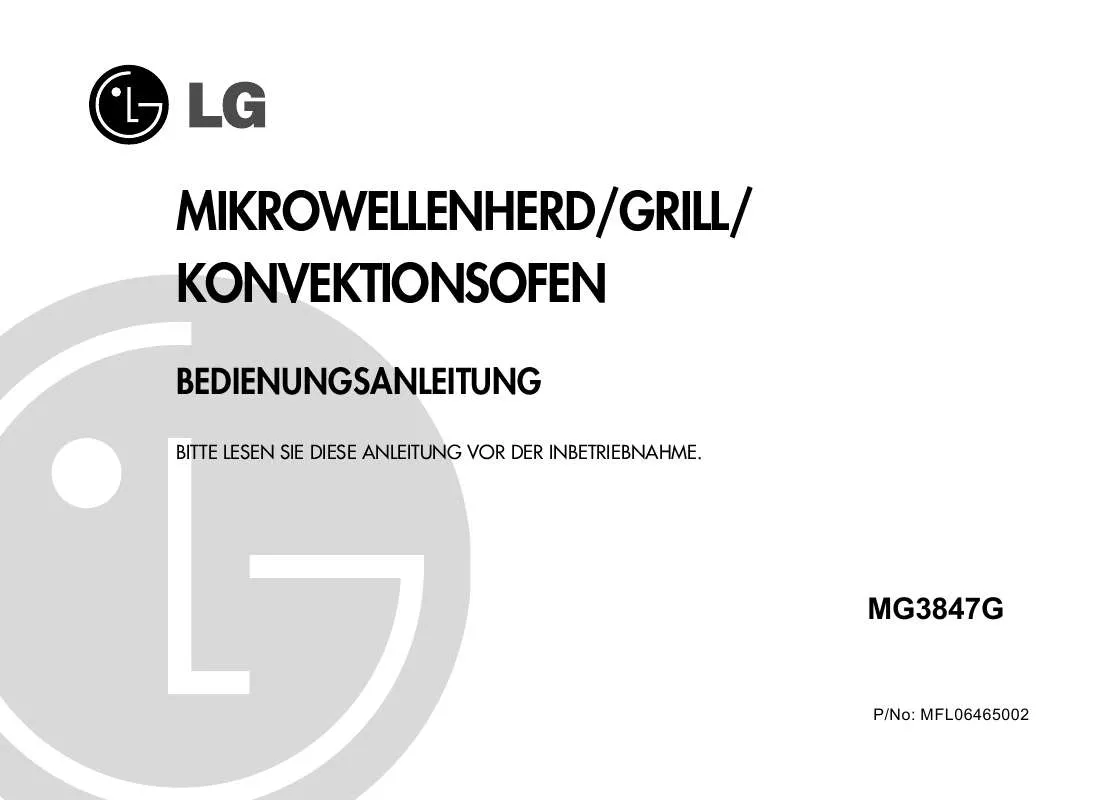 Mode d'emploi LG MG3847G