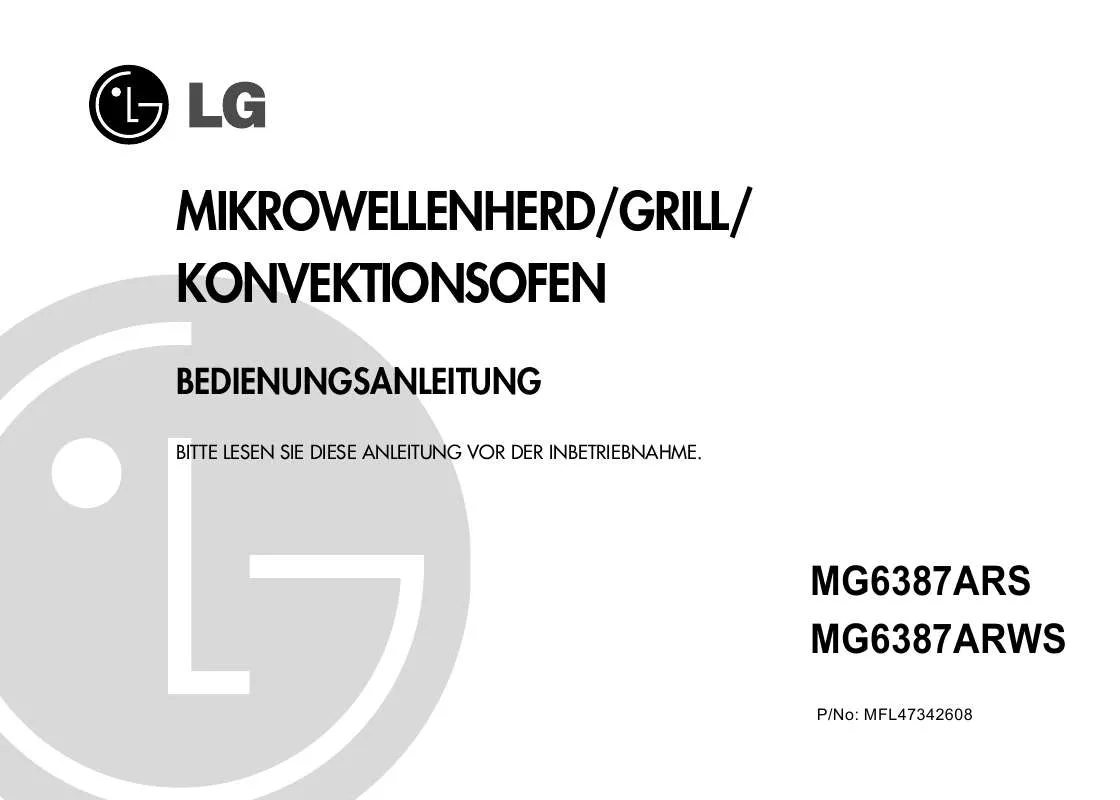 Mode d'emploi LG MG6387ARS