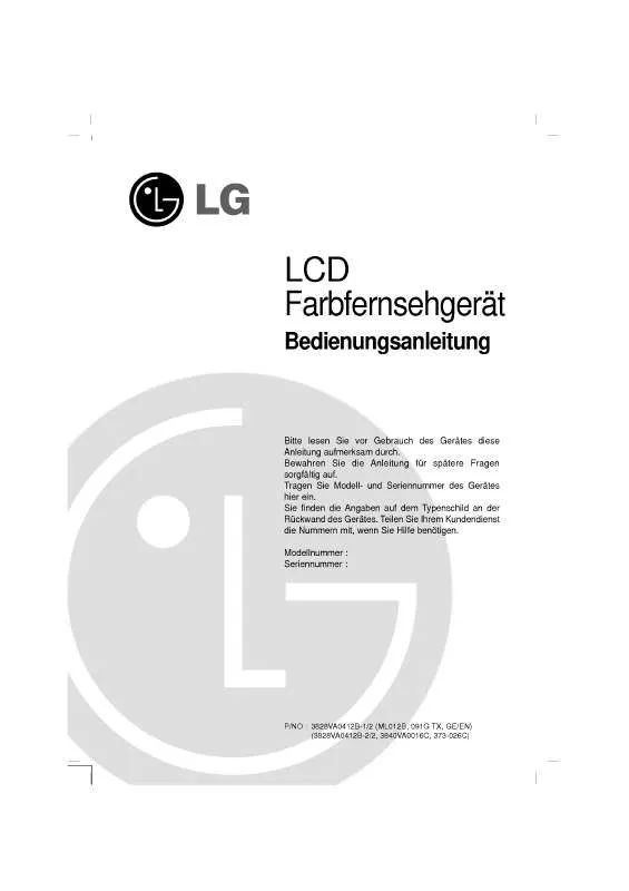Mode d'emploi LG RZ-20LA60