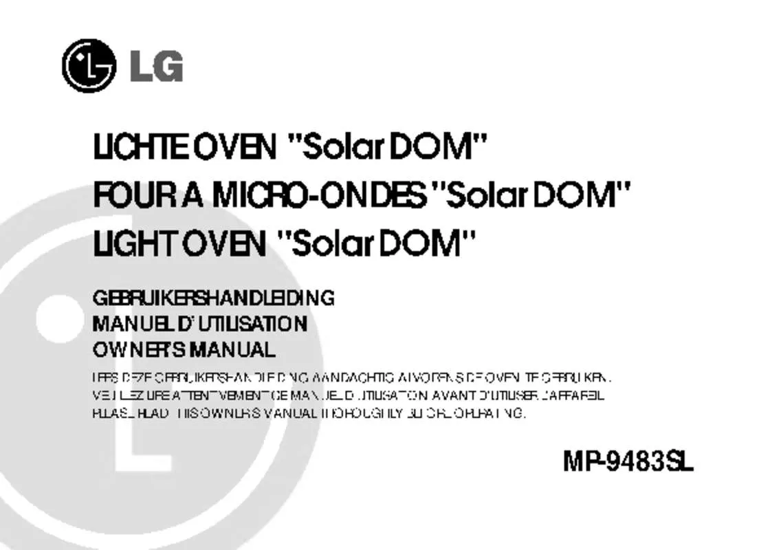 Mode d'emploi LG SOLARDOM MP 9483SL & MP-9483SL,MV