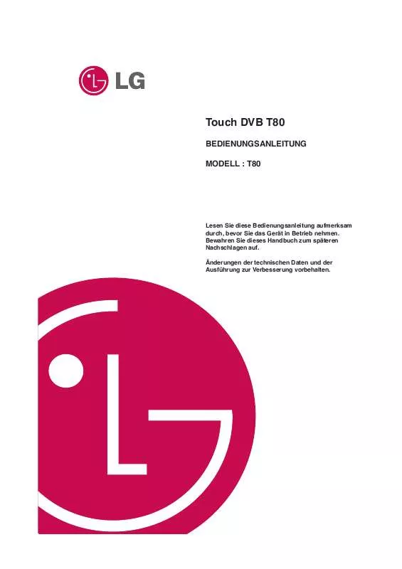 Mode d'emploi LG T80RVE4K