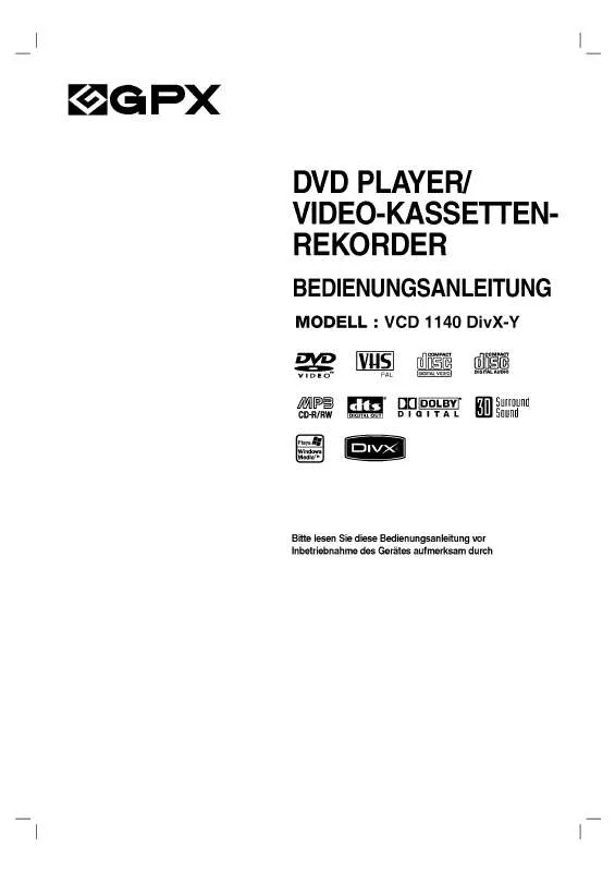Mode d'emploi LG VCD 1140 DIVX-Y
