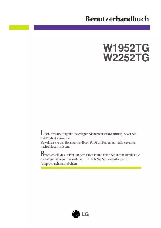 Mode d'emploi LG W2252TG-PF