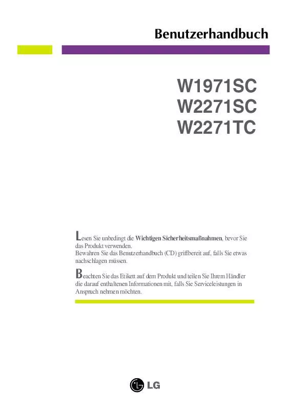 Mode d'emploi LG W2271TC-PF