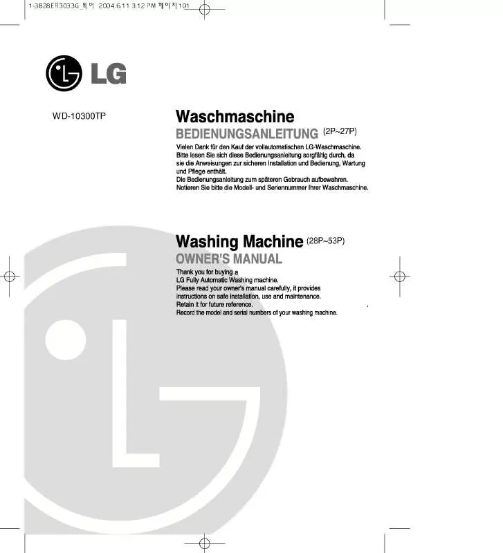 Mode d'emploi LG WD-10300TP.AOWQEDG
