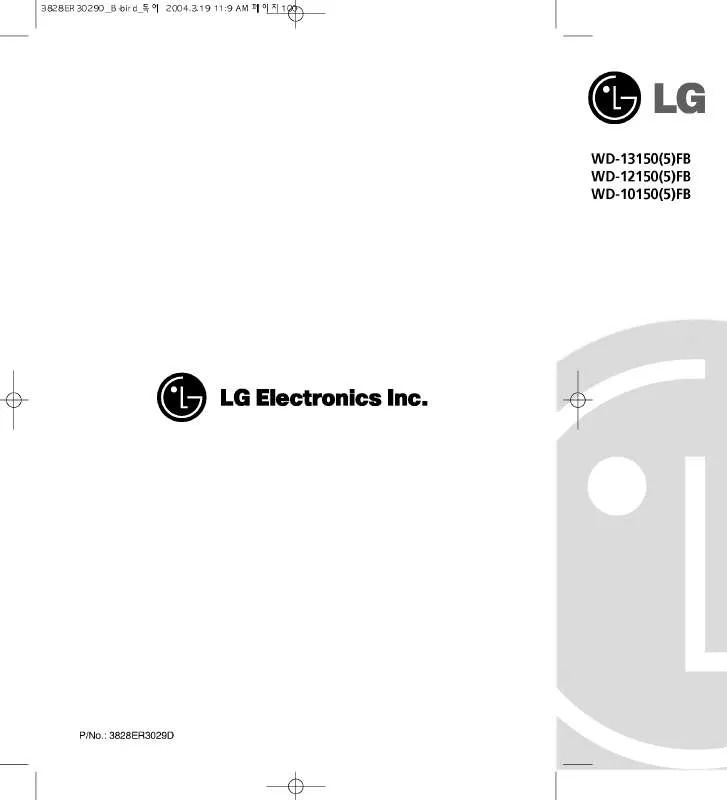 Mode d'emploi LG WD-12150FB