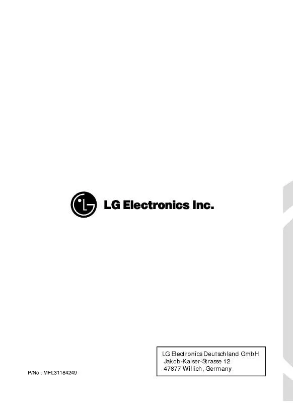 Mode d'emploi LG WD-14400TD