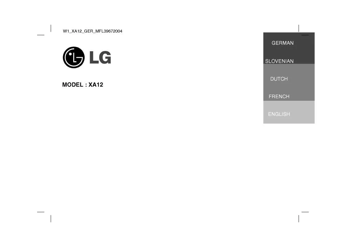 Mode d'emploi LG XA12-D0