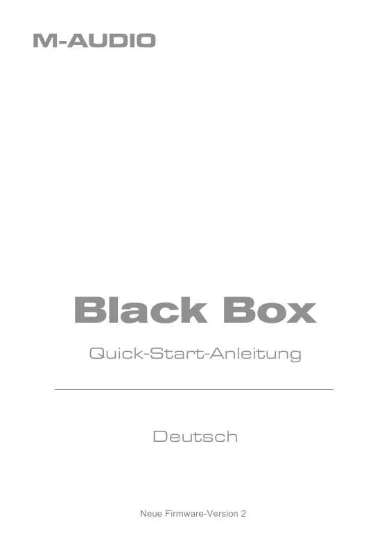 Mode d'emploi M-AUDIO BLACK BOX