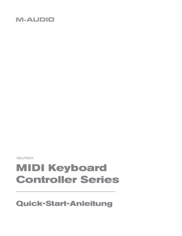 Mode d'emploi M-AUDIO MIDI KEYBOARD CONTROLLER