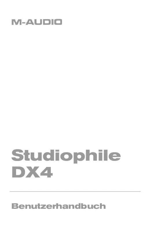 Mode d'emploi M-AUDIO STUDIOPHILE DX4