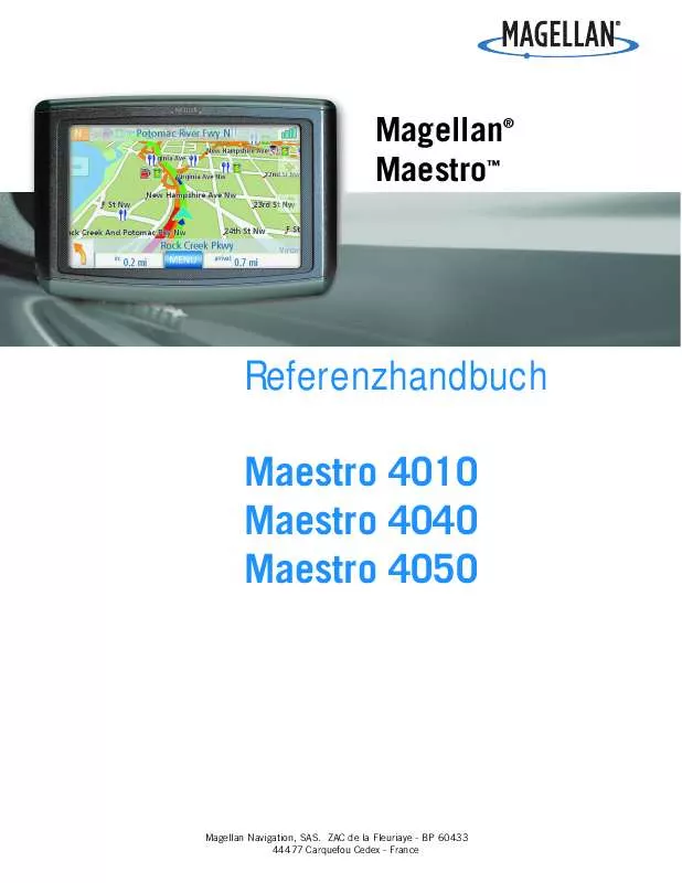 Mode d'emploi MAGELLAN MAESTRO 4040