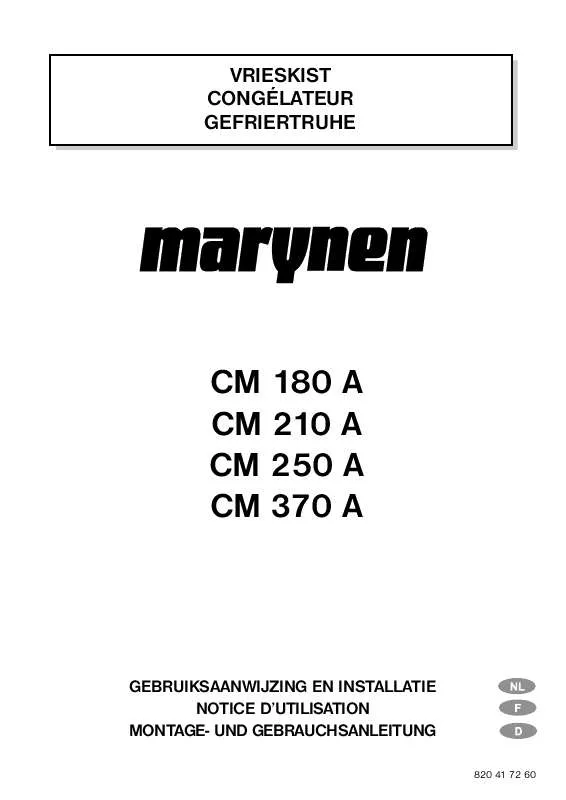 Mode d'emploi MARYNEN CM250A