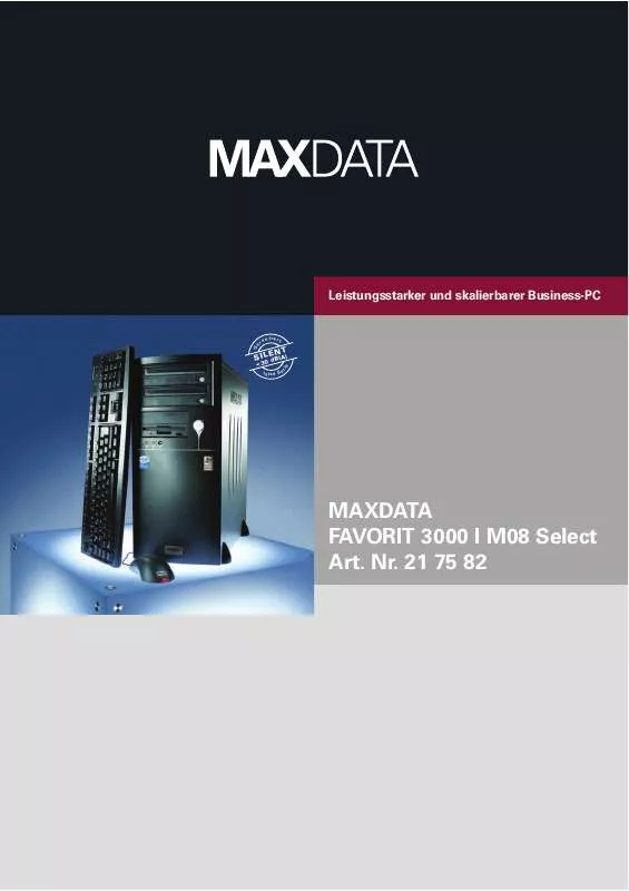 Mode d'emploi MAXDATA FAVORIT 3000 I M08 SELECT