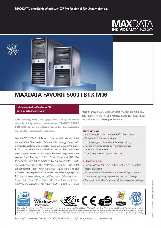 Mode d'emploi MAXDATA FAVORIT 5000 I BTX M06