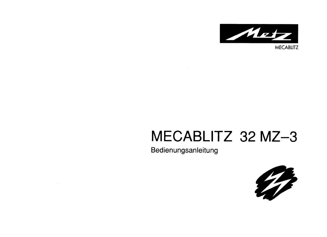 Mode d'emploi METZ MECABLITZ 32 MZ-3