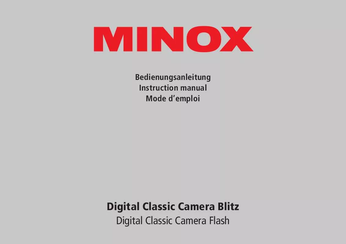 Mode d'emploi MINOX DIGITAL CLASSIC CAMERA BLITZ