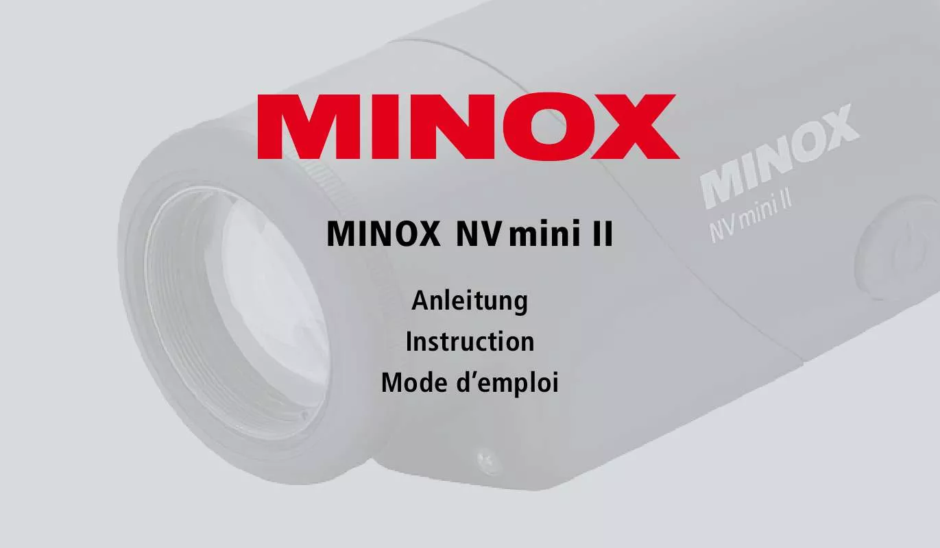 Mode d'emploi MINOX NV MINI II