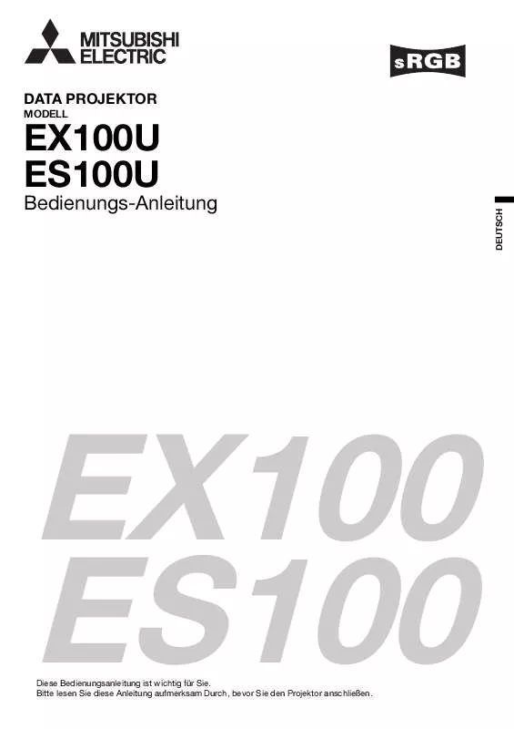 Mode d'emploi MITSUBISHI EX100U