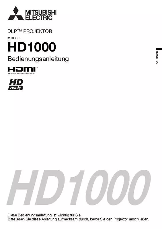 Mode d'emploi MITSUBISHI HD1000