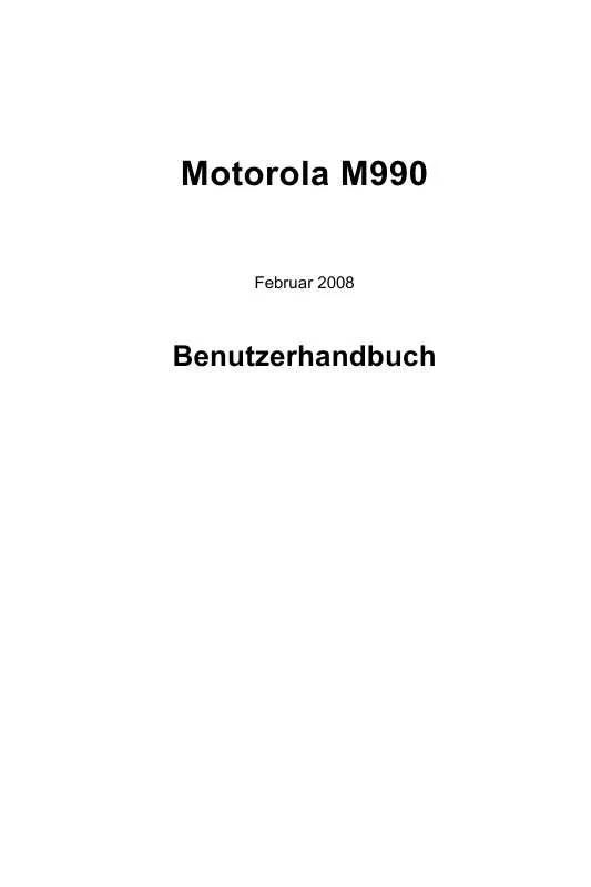 Mode d'emploi MOTOROLA M990