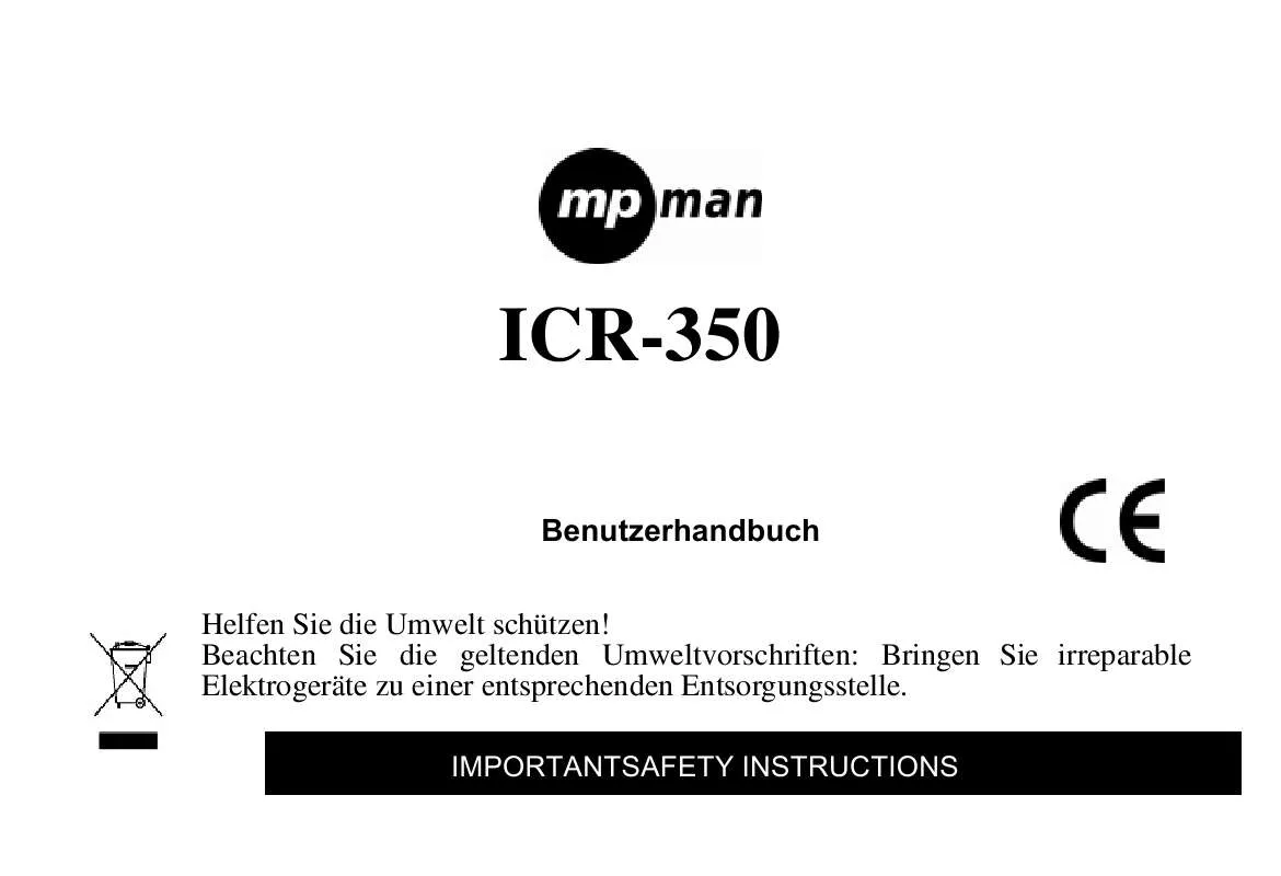 Mode d'emploi MPMAN ICR 350