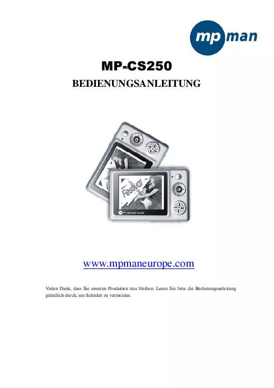 Mode d'emploi MPMAN MP-CS250