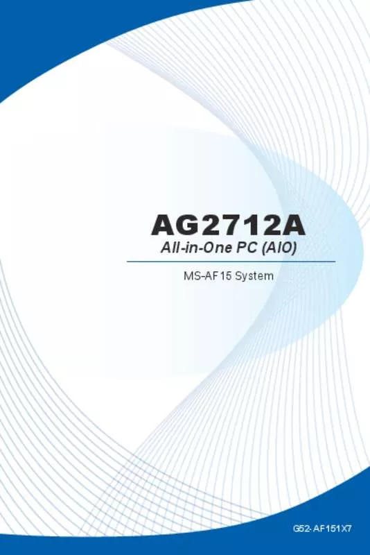 Mode d'emploi MSI AG2712A-027EU