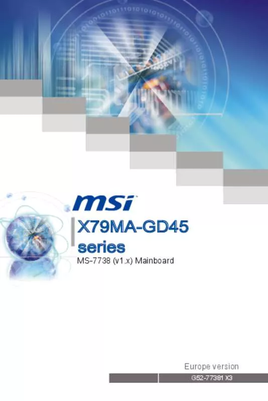 Mode d'emploi MSI X79MA-GD45
