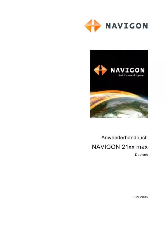 Mode d'emploi NAVIGON 21XX MAX