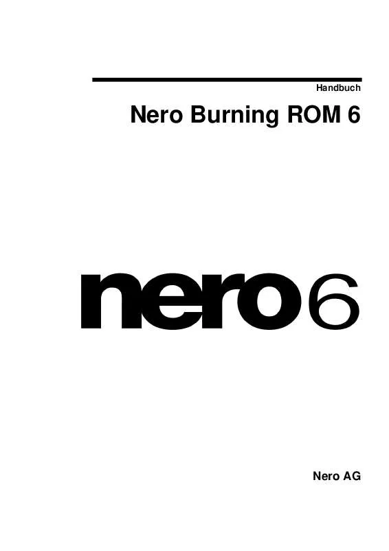 Mode d'emploi NERO BURNING ROM 6