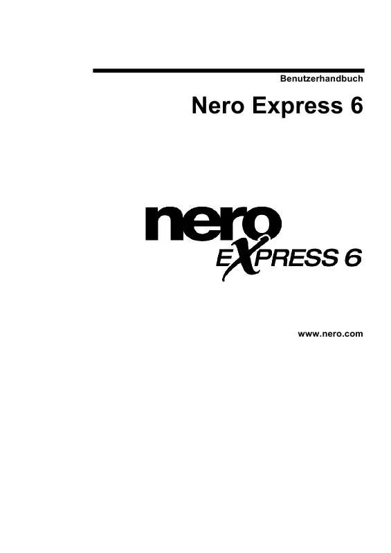 Mode d'emploi NERO EXPRESS 6