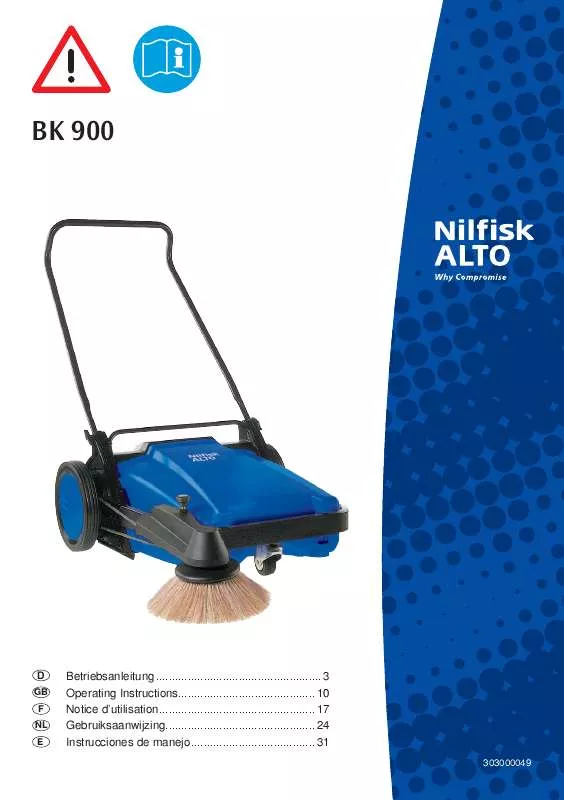 Mode d'emploi NILFISK BK 900