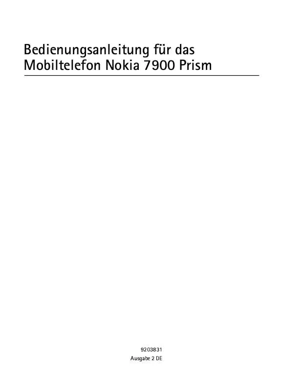 Mode d'emploi NOKIA 7900 CRYSTAL PRISM