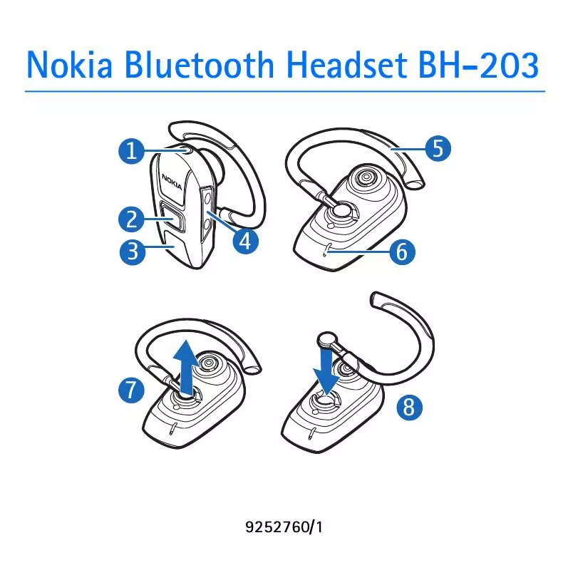 Mode d'emploi NOKIA BLUETOOTH HEADSET BH-203