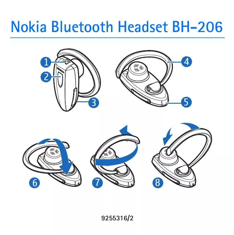 Mode d'emploi NOKIA BLUETOOTH HEADSET BH-206
